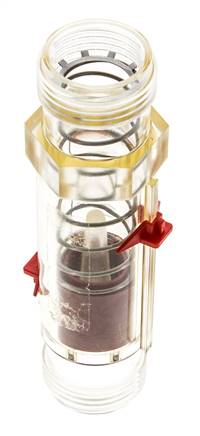 Caudalímetro de área variable G1'' de plástico para aceite 100 cSt 5-45 l/min