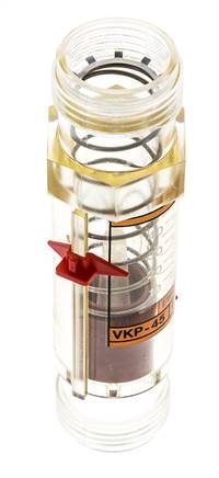 Caudalímetro de área variable G1'' de plástico para aceite 100 cSt 5-45 l/min