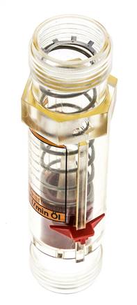 Caudalímetro de área variable G1'' de plástico para aceite 100 cSt 10-75 l/min