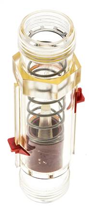 Caudalímetro de área variable G1'' de plástico para aceite 100 cSt 10-75 l/min