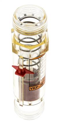 Caudalímetro de área variable G1'' de plástico para aceite 100 cSt 10-75 l/min