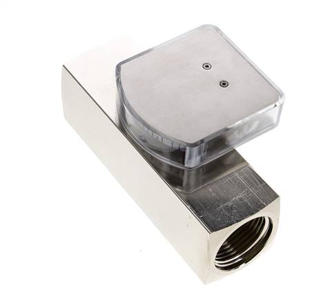 Caudalímetro de área variable G1'' de latón para aceite 0.1-0.8 l/min 250 bar