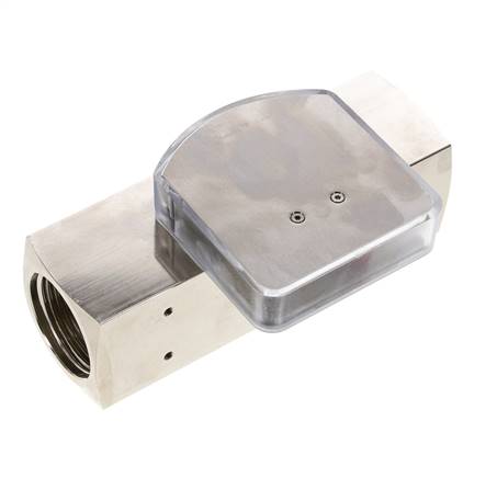 Caudalímetro de área variable G1'' de latón para aceite 0.5-1.5 l/min 250 bar
