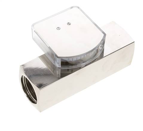 Caudalímetro de área variable G1'' de latón para aceite 1-4 l/min 250 bar