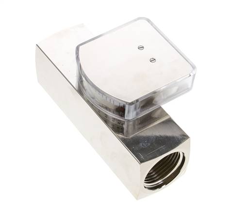 Caudalímetro de área variable G1'' de latón para aceite 1-4 l/min 250 bar