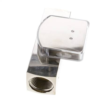Caudalímetro de área variable G1'' de latón para aceite 1-4 l/min 250 bar