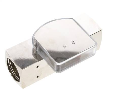 Caudalímetro de área variable G1'' de latón para aceite 1-4 l/min 250 bar