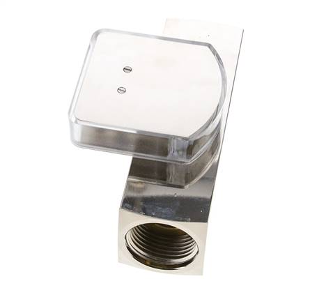 Caudalímetro de área variable G1'' de latón para aceite 1-4 l/min 250 bar