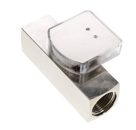 Caudalímetro de área variable G1'' de latón para aceite 2-8 l/min 250 bar