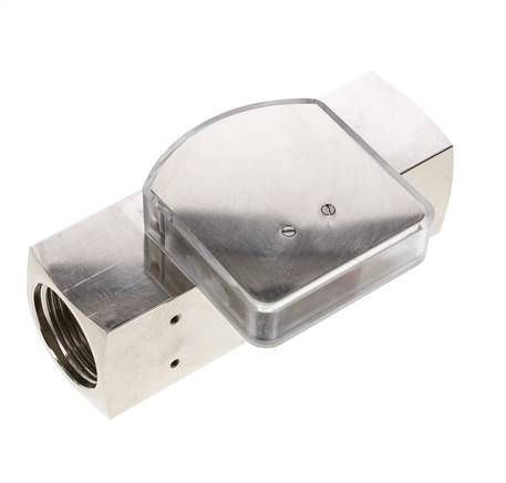 Caudalímetro de área variable G1'' de latón para aceite 2-8 l/min 250 bar