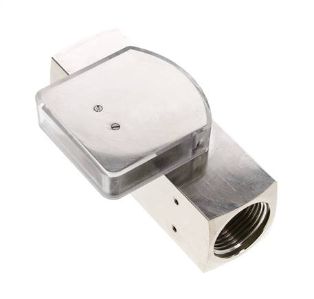 Caudalímetro de área variable G1'' de latón para aceite 2-8 l/min 250 bar