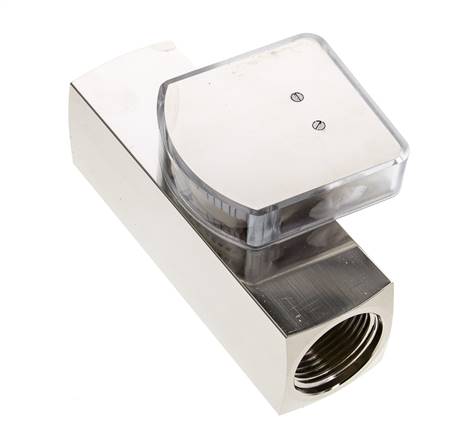 Caudalímetro de área variable G1'' de latón para aceite 5-15 l/min 250 bar