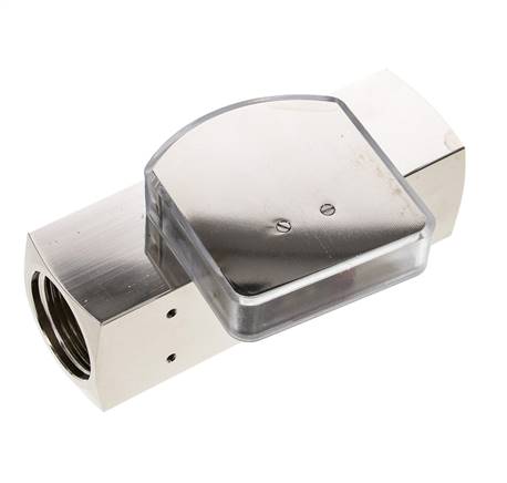 Caudalímetro de área variable G1'' de latón para aceite 5-15 l/min 250 bar