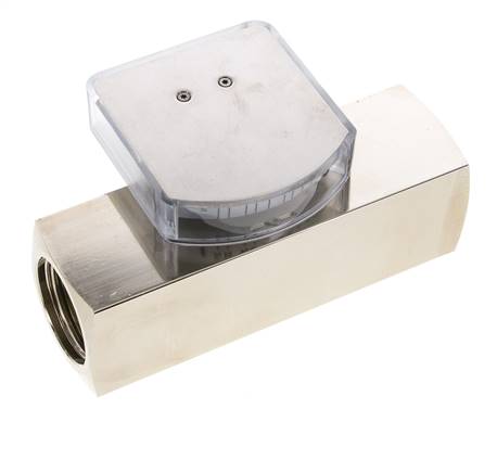 Caudalímetro de área variable G1'' de latón para aceite 8-24 l/min 250 bar