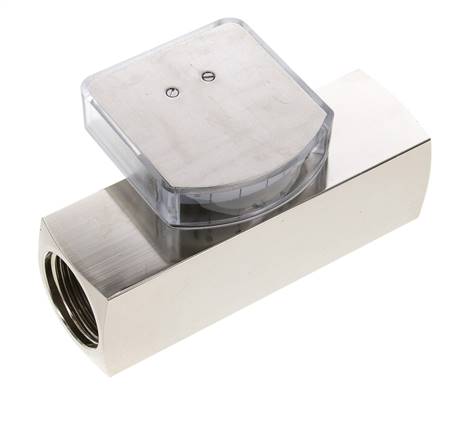 Caudalímetro de área variable G1'' de latón para aceite 15-45 l/min 250 bar