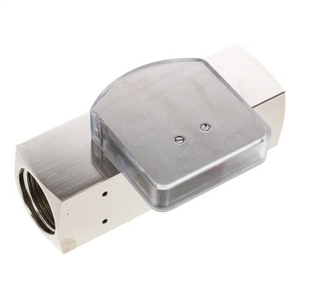 Caudalímetro de área variable G1'' de latón para aceite 15-45 l/min 250 bar
