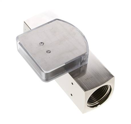 Caudalímetro de área variable G1'' de latón para aceite 15-45 l/min 250 bar