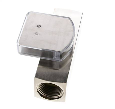 Caudalímetro de área variable G1'' de latón para aceite 15-45 l/min 250 bar