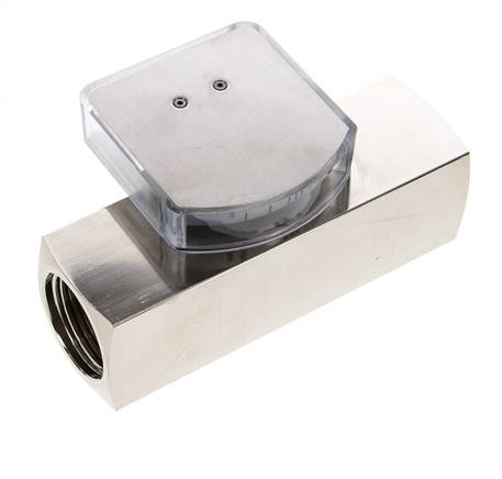 Caudalímetro de área variable G1'' de latón para aceite 35-110 l/min 250 bar