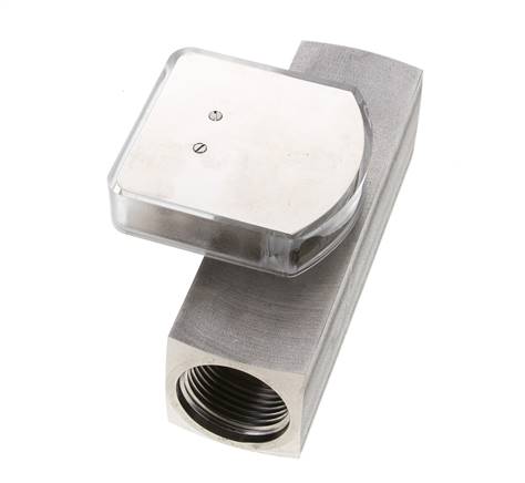 Caudalímetro de área variable G1'' de acero inoxidable para aceite 0.1-0.8 l/min 300 bar