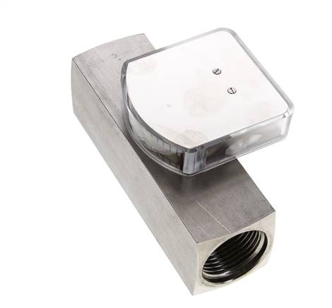 Caudalímetro de área variable G1'' de acero inoxidable para aceite 0.5-1.5 l/min 300 bar