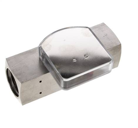 Caudalímetro de área variable G1'' de acero inoxidable para aceite 0.5-1.5 l/min 300 bar