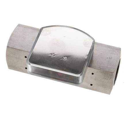 Caudalímetro de área variable G1'' de acero inoxidable para aceite 0.5-1.5 l/min 300 bar