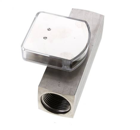 Caudalímetro de área variable G1'' de acero inoxidable para aceite 0.5-1.5 l/min 300 bar