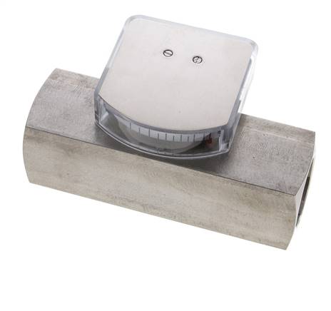 Caudalímetro de área variable G1'' de acero inoxidable para aceite 1-4 l/min 300 bar