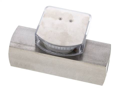 Caudalímetro de área variable G1'' de acero inoxidable para aceite 3-10 l/min 300 bar