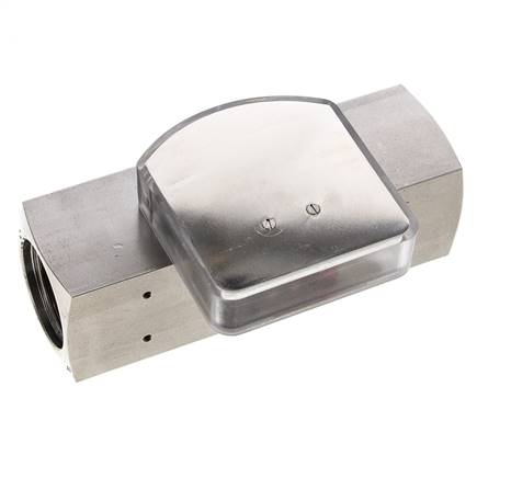 Caudalímetro de área variable G1'' de acero inoxidable para aceite 8-24 l/min 300 bar