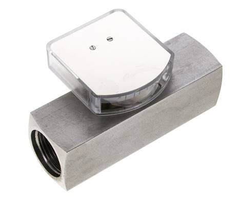 Caudalímetro de área variable G1'' de acero inoxidable para aceite 10-30 l/min 300 bar