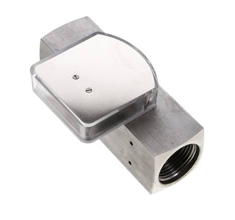 Caudalímetro de área variable G1'' de acero inoxidable para aceite 10-30 l/min 300 bar