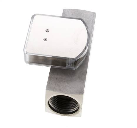 Caudalímetro de área variable G1'' de acero inoxidable para aceite 10-30 l/min 300 bar