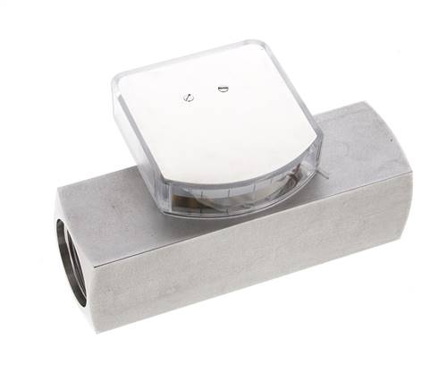 Caudalímetro de área variable G1'' de acero inoxidable para aceite 15-45 l/min 300 bar