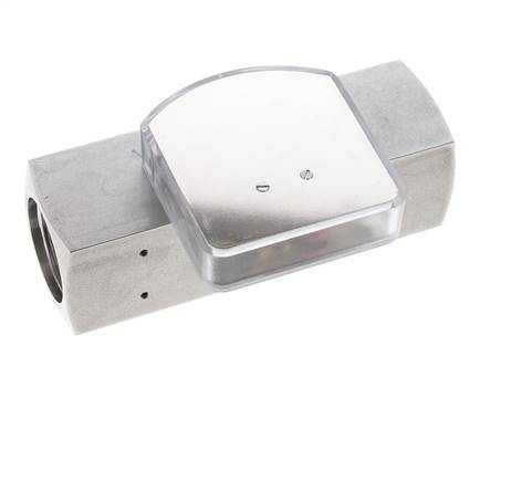 Caudalímetro de área variable G1'' de acero inoxidable para aceite 15-45 l/min 300 bar
