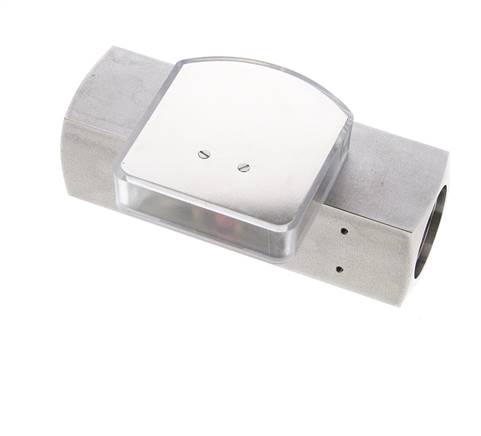 Caudalímetro de área variable G1'' de acero inoxidable para aceite 15-45 l/min 300 bar