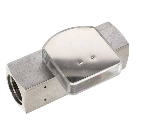 Caudalímetro de área variable G1'' de acero inoxidable para aceite 35-110 l/min 300 bar