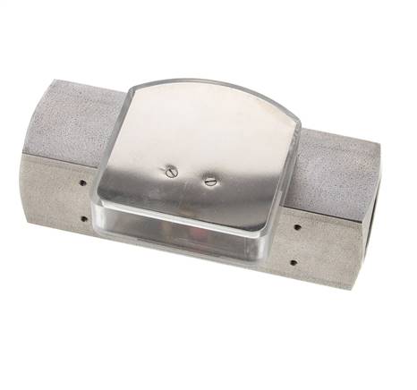 Caudalímetro de área variable G1'' de acero inoxidable para aceite 35-110 l/min 300 bar