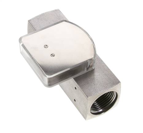 Caudalímetro de área variable G1'' de acero inoxidable para aceite 35-110 l/min 300 bar