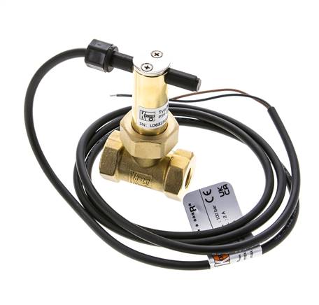 Interruptor de caudal de paleta en línea 2.3-4.7 l/min 100 bar G1/4'' latón