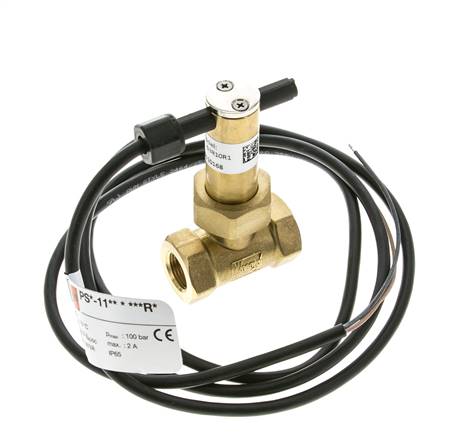 Interruptor de caudal de paleta en línea 2.8-6 l/min 100 bar G3/8'' latón