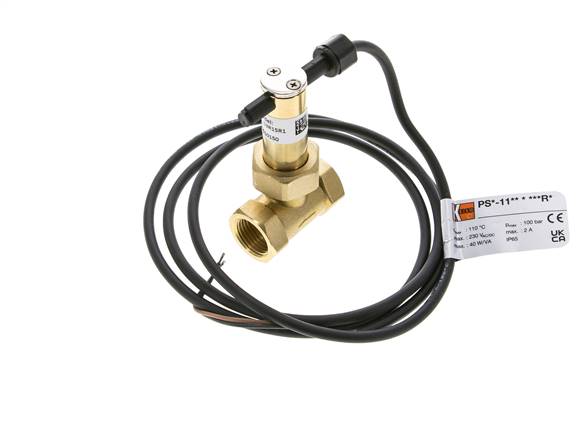 Interruptor de caudal de paleta en línea 2.7-6.4 l/min 100 bar G1/2'' latón