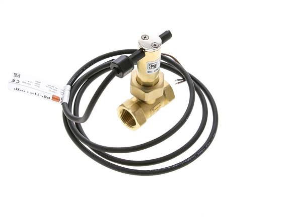 Interruptor de caudal de paleta en línea 2.7-6.4 l/min 100 bar G1/2'' latón