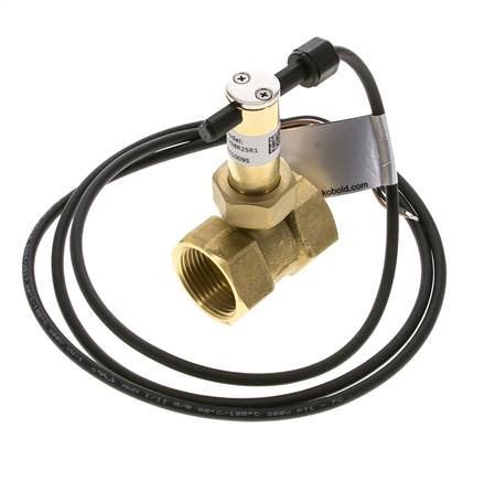 Interruptor de caudal de paleta en línea 7.4-18.2 l/min 100 bar G1'' latón