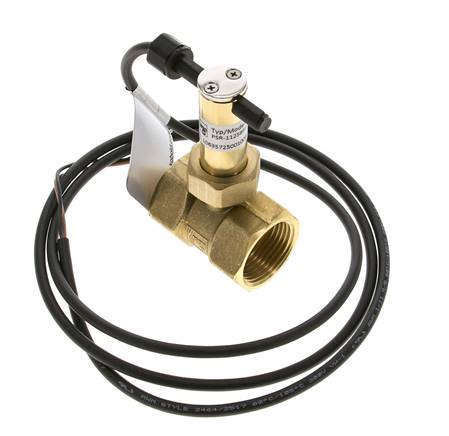 Interruptor de caudal de paleta en línea 7.4-18.2 l/min 100 bar G1'' latón