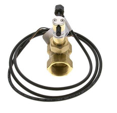 Interruptor de caudal de paleta en línea 7.4-18.2 l/min 100 bar G1'' latón