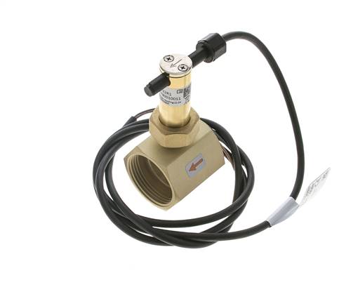 Interruptor de caudal de paleta en línea 22-38.6 l/min 25 bar G1 1/4'' latón