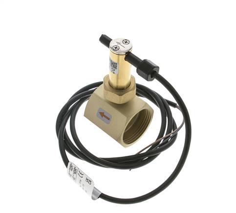 Interruptor de caudal de paleta en línea 22-38.6 l/min 25 bar G1 1/4'' latón