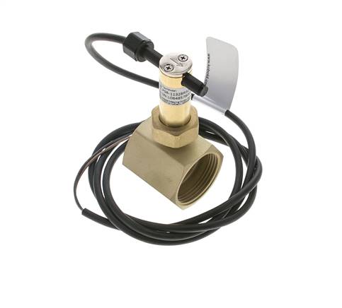Interruptor de caudal de paleta en línea 22-38.6 l/min 25 bar G1 1/4'' latón